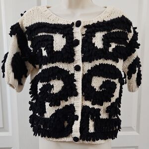 Charlie & Robin for Anthropologie | Shaggy Wanderings short-sleeve Wool cardigan